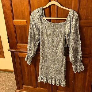 Blue floral dress size medium